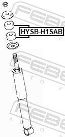 Tarpiklio įvorė, amortizatorius FEBEST HYSB-H1SAB