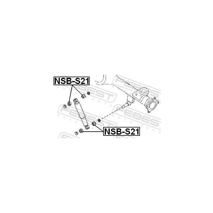Tarpiklio įvorė, amortizatorius FEBEST NSB-S21