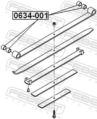 įvorė, lingės kilpa FEBEST 0634-001