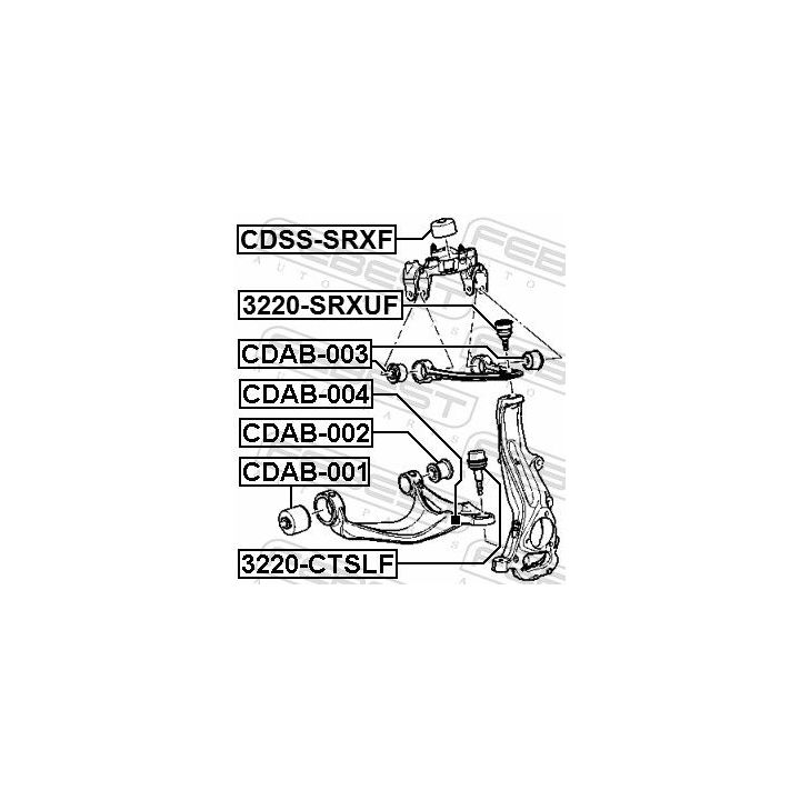 įvorė, amortizatorius FEBEST CDSS-SRXF