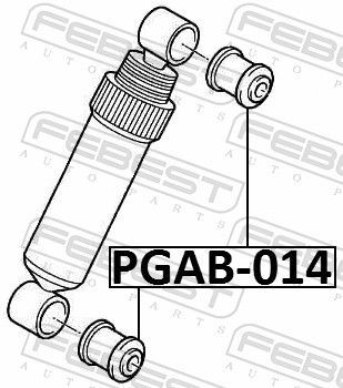 įvorė, amortizatorius FEBEST PGAB-014