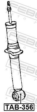 įvorė, amortizatorius FEBEST TAB-356