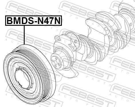 Skriemulys, alkūninis velenas FEBEST BMDS-N47N