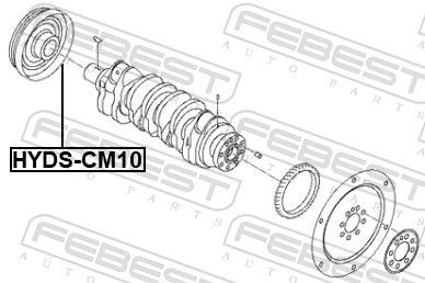 Skriemulys, alkūninis velenas FEBEST HYDS-CM10