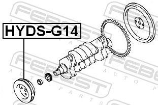 Skriemulys, alkūninis velenas FEBEST HYDS-G14