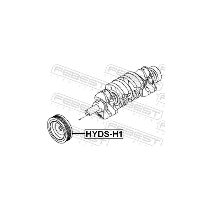 Skriemulys, alkūninis velenas FEBEST HYDS-H1