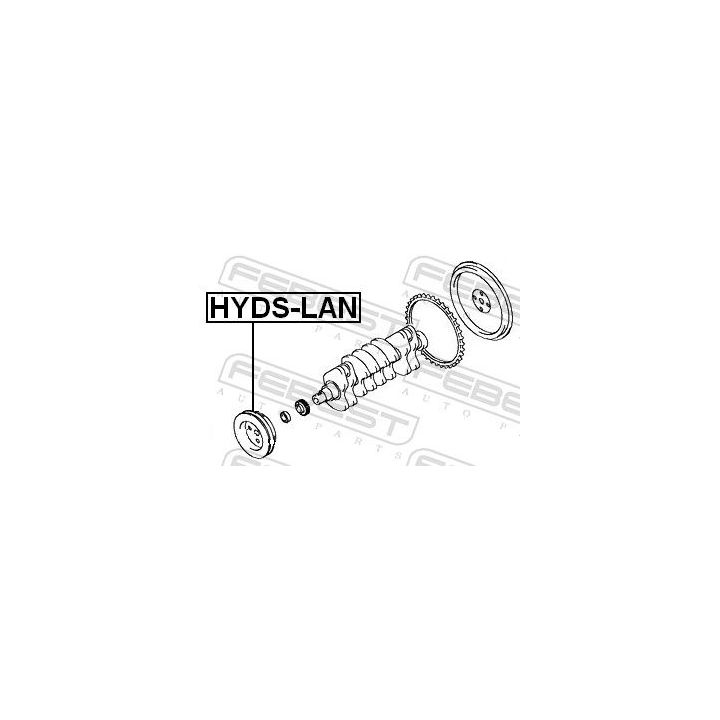 Skriemulys, alkūninis velenas FEBEST HYDS-LAN