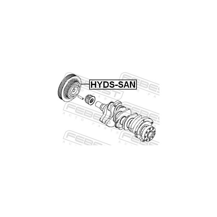 Skriemulys, alkūninis velenas FEBEST HYDS-SAN