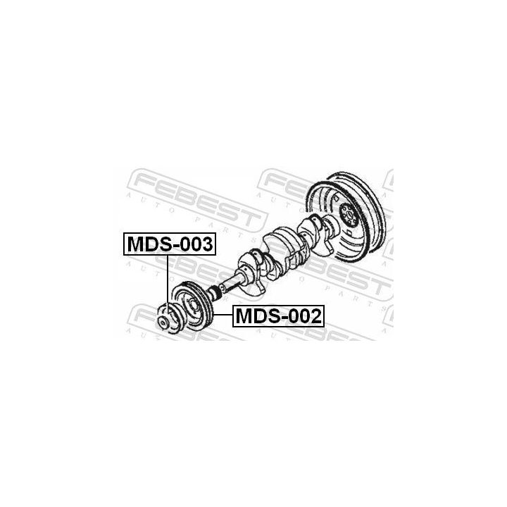 Skriemulys, alkūninis velenas FEBEST MDS-002