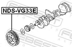 Skriemulys, alkūninis velenas FEBEST NDS-VG33E
