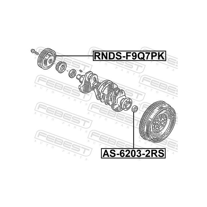 Skriemulys, alkūninis velenas FEBEST RNDS-F9Q7PK