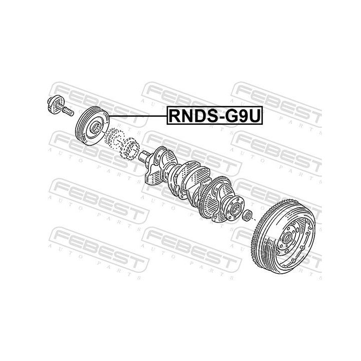 Skriemulys, alkūninis velenas FEBEST RNDS-G9U