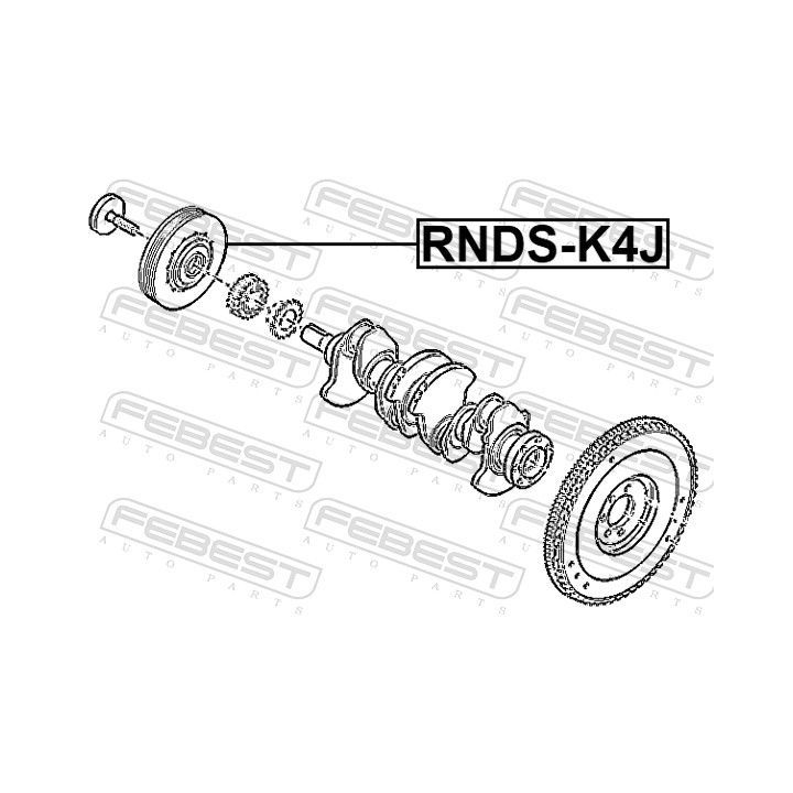 Skriemulys, alkūninis velenas FEBEST RNDS-K4J