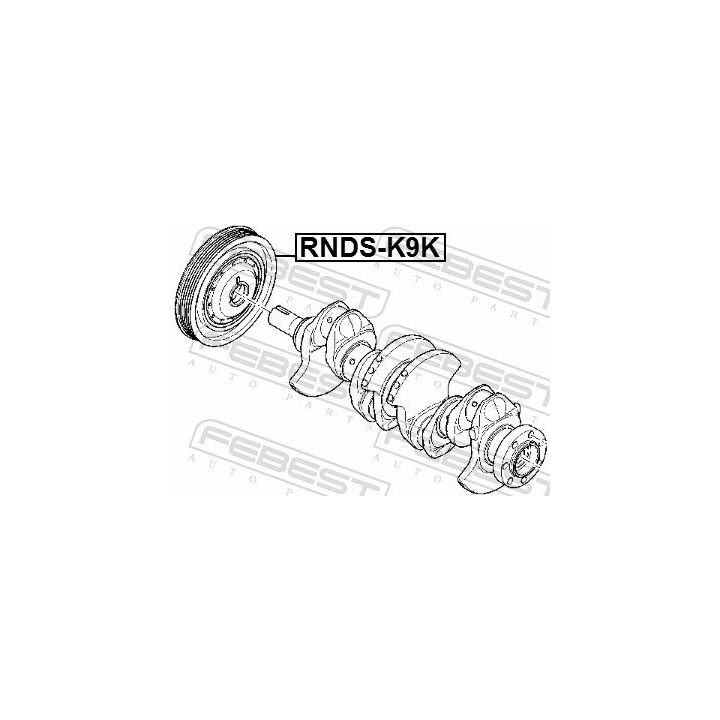 Skriemulys, alkūninis velenas FEBEST RNDS-K9K