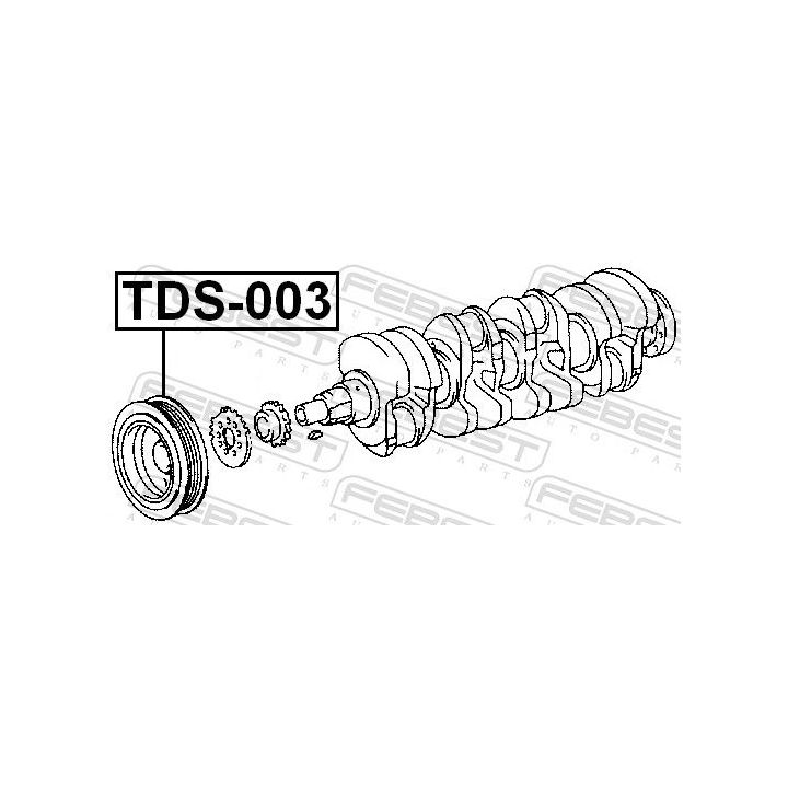 Skriemulys, alkūninis velenas FEBEST TDS-003