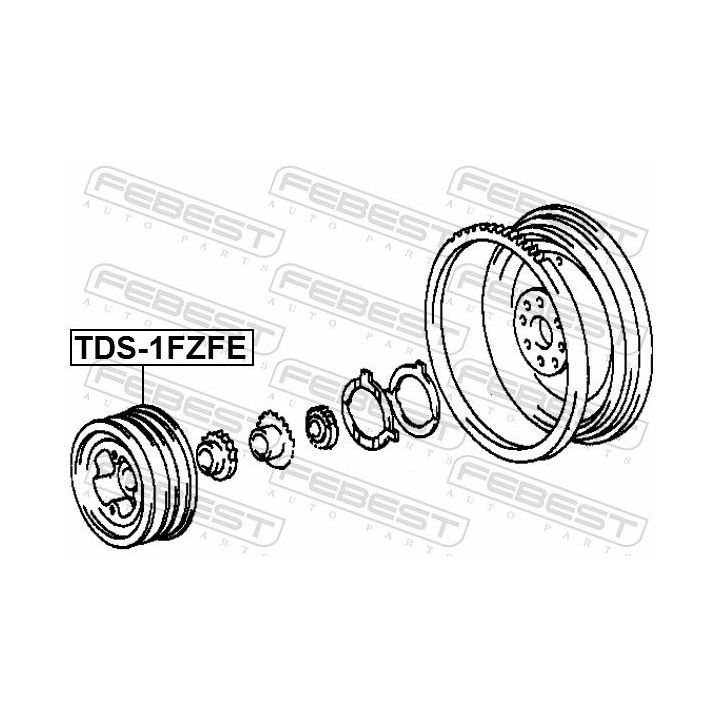 Skriemulys, alkūninis velenas FEBEST TDS-1FZFE