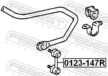 šarnyro stabilizatorius FEBEST 0123-147R