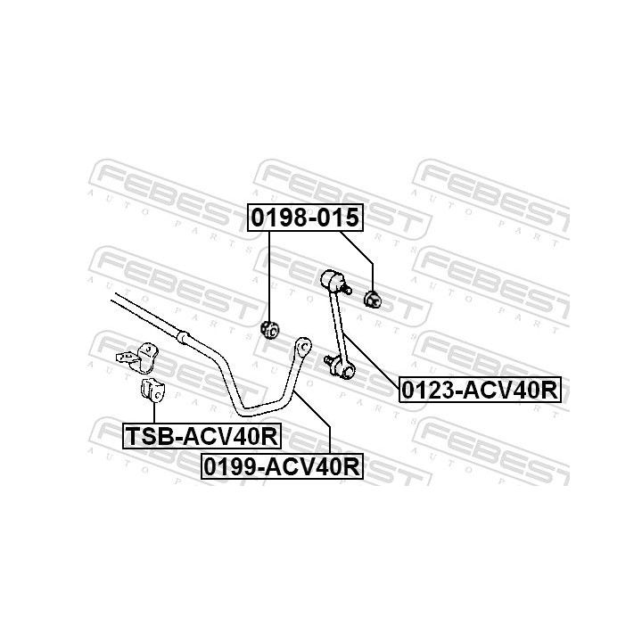 šarnyro stabilizatorius FEBEST 0123-ACV40R