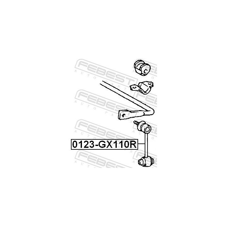 šarnyro stabilizatorius FEBEST 0123-GX110R