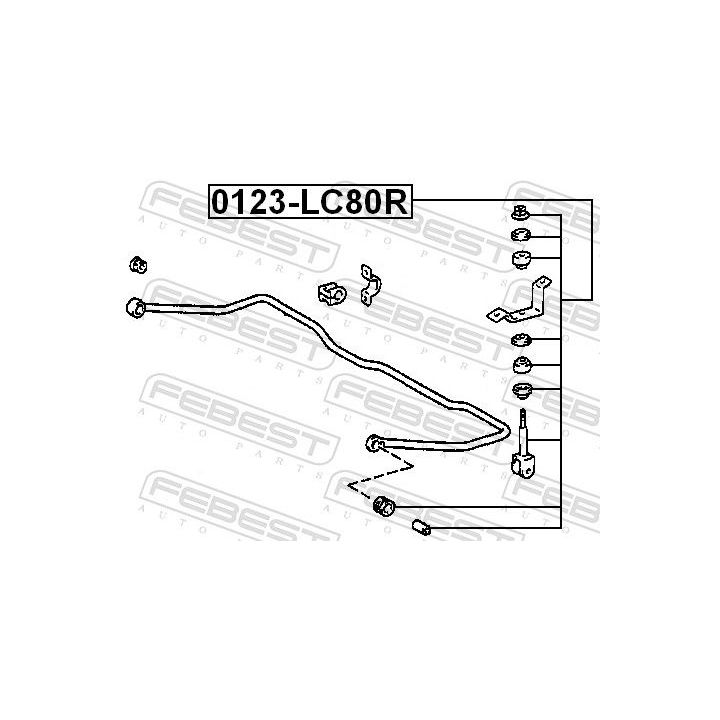 šarnyro stabilizatorius FEBEST 0123-LC80R