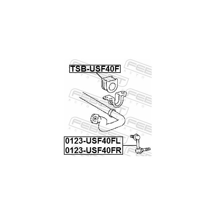 šarnyro stabilizatorius FEBEST 0123-USF40FR