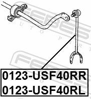 šarnyro stabilizatorius FEBEST 0123-USF40RR