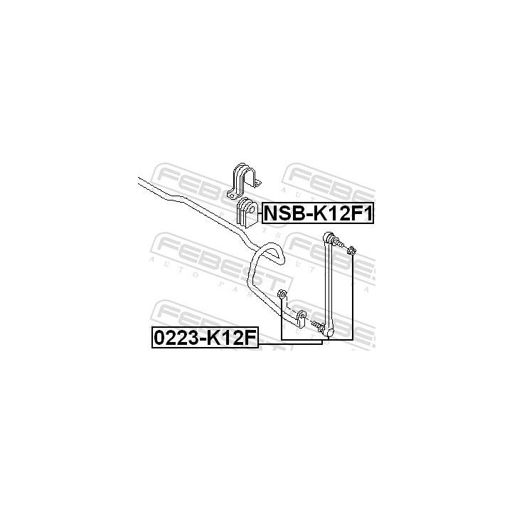 šarnyro stabilizatorius FEBEST 0223-K12F