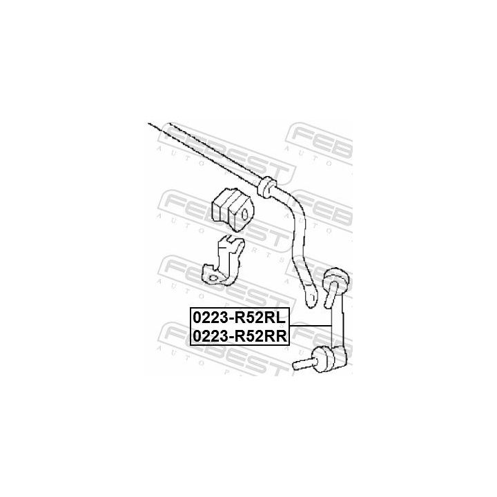šarnyro stabilizatorius FEBEST 0223-R52RL