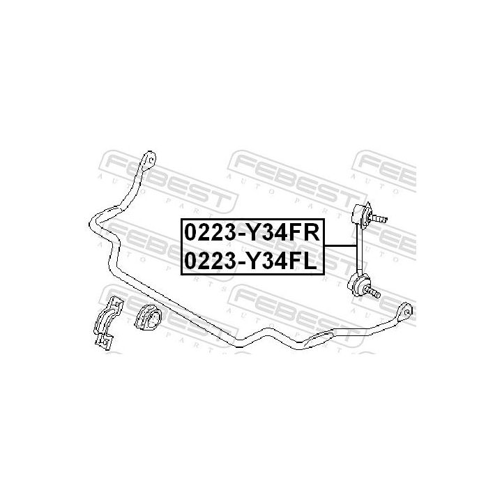 šarnyro stabilizatorius FEBEST 0223-Y34FR
