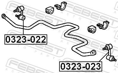 šarnyro stabilizatorius FEBEST 0323-023
