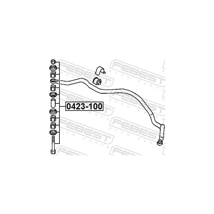 šarnyro stabilizatorius FEBEST 0423-100
