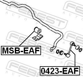 šarnyro stabilizatorius FEBEST 0423-EAF
