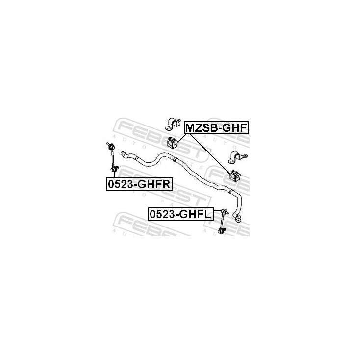 šarnyro stabilizatorius FEBEST 0523-GHFR