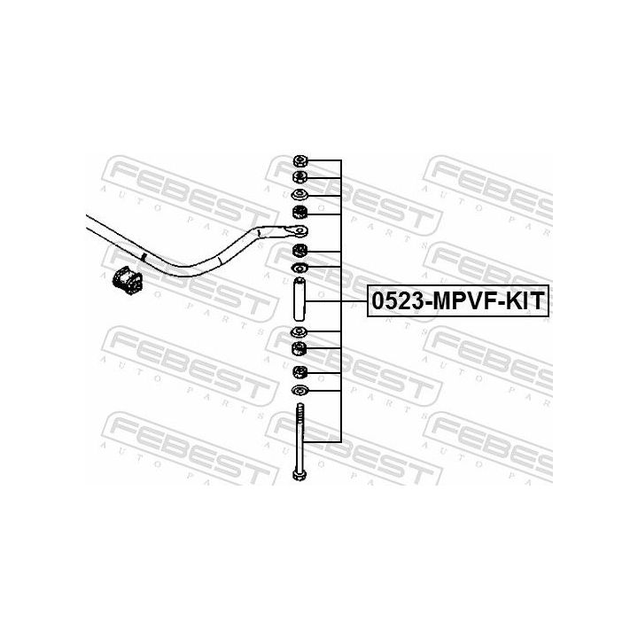 šarnyro stabilizatorius FEBEST 0523-MPVF-KIT
