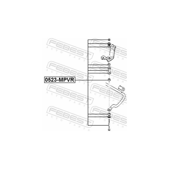 šarnyro stabilizatorius FEBEST 0523-MPVR