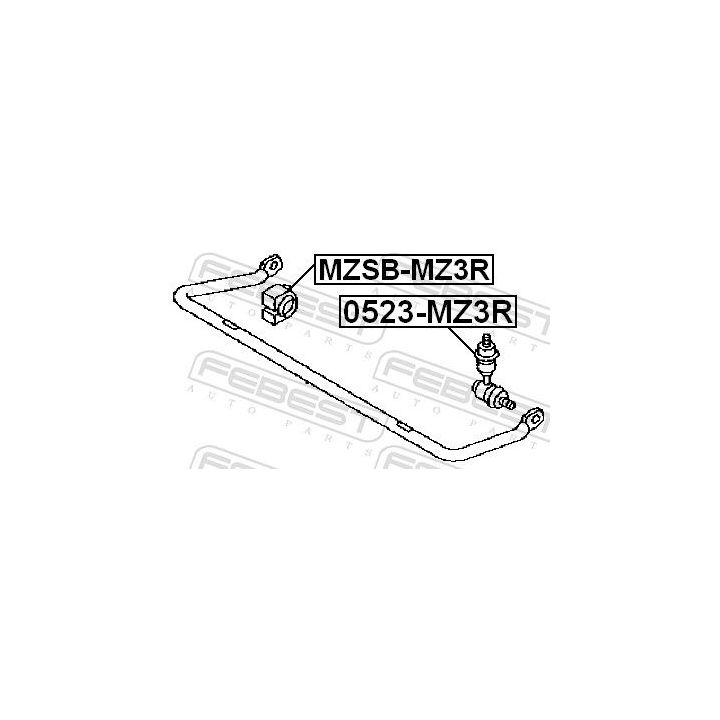 šarnyro stabilizatorius FEBEST 0523-MZ3R