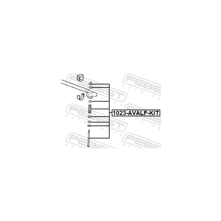 šarnyro stabilizatorius FEBEST 1023-AVALF-KIT