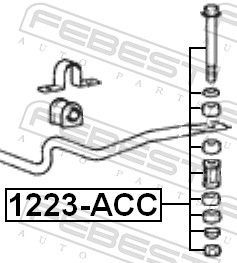 šarnyro stabilizatorius FEBEST 1223-ACC
