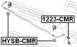 šarnyro stabilizatorius FEBEST 1223-CMR