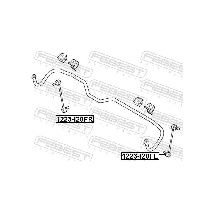 šarnyro stabilizatorius FEBEST 1223-I20FR
