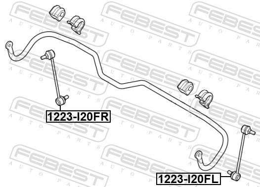 šarnyro stabilizatorius FEBEST 1223-I20FR