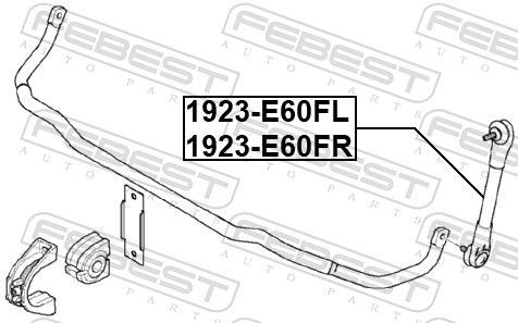 šarnyro stabilizatorius FEBEST 1923-E60FL