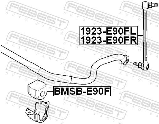 šarnyro stabilizatorius FEBEST 1923-E90FR