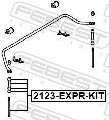 šarnyro stabilizatorius FEBEST 2123-EXPR-KIT