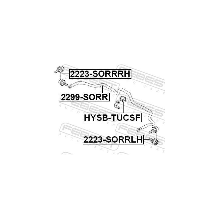 šarnyro stabilizatorius FEBEST 2223-SORRRH