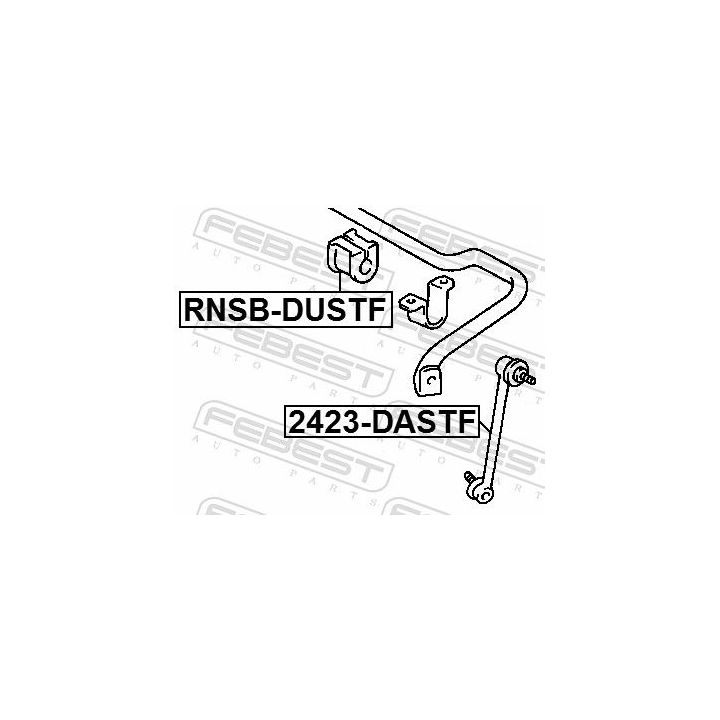 šarnyro stabilizatorius FEBEST 2423-DASTF