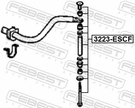 šarnyro stabilizatorius FEBEST 3223-ESCF