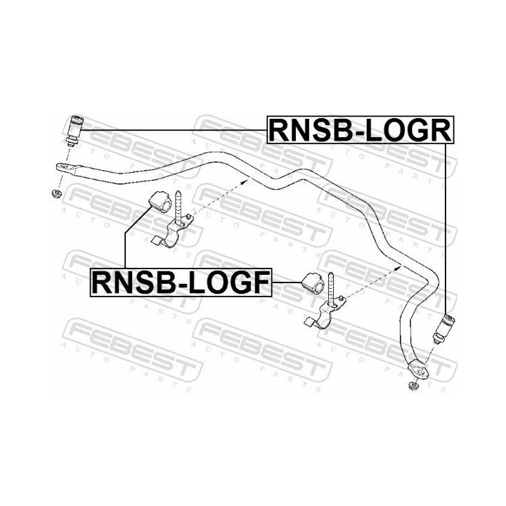 šarnyro stabilizatorius FEBEST RNSB-LOGR