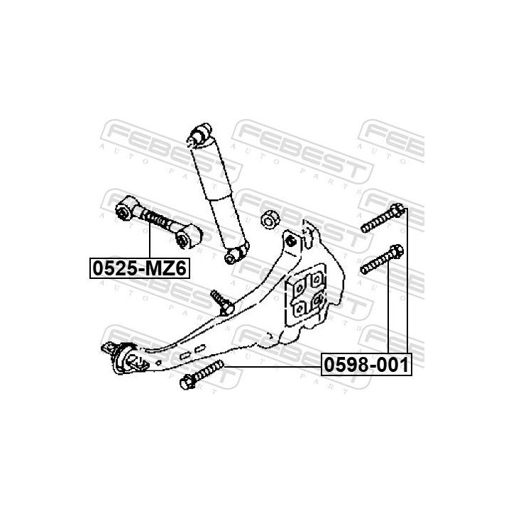 Tvirtinimo veržlės, balansyras FEBEST 0598-001