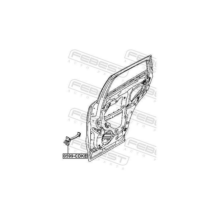 Durų sklendė FEBEST 0599-CDKE